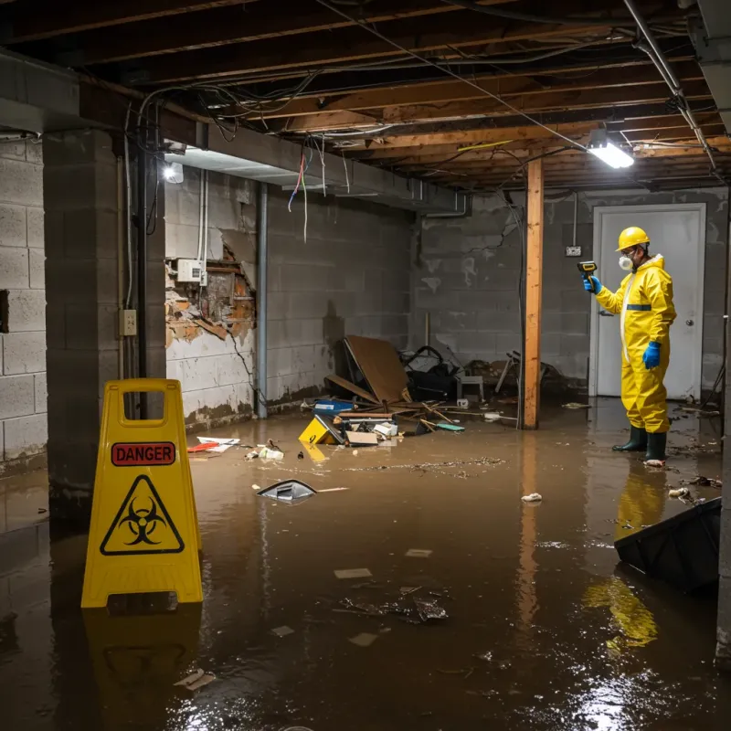 Flooded Basement Electrical Hazard in Hoschton, GA Property